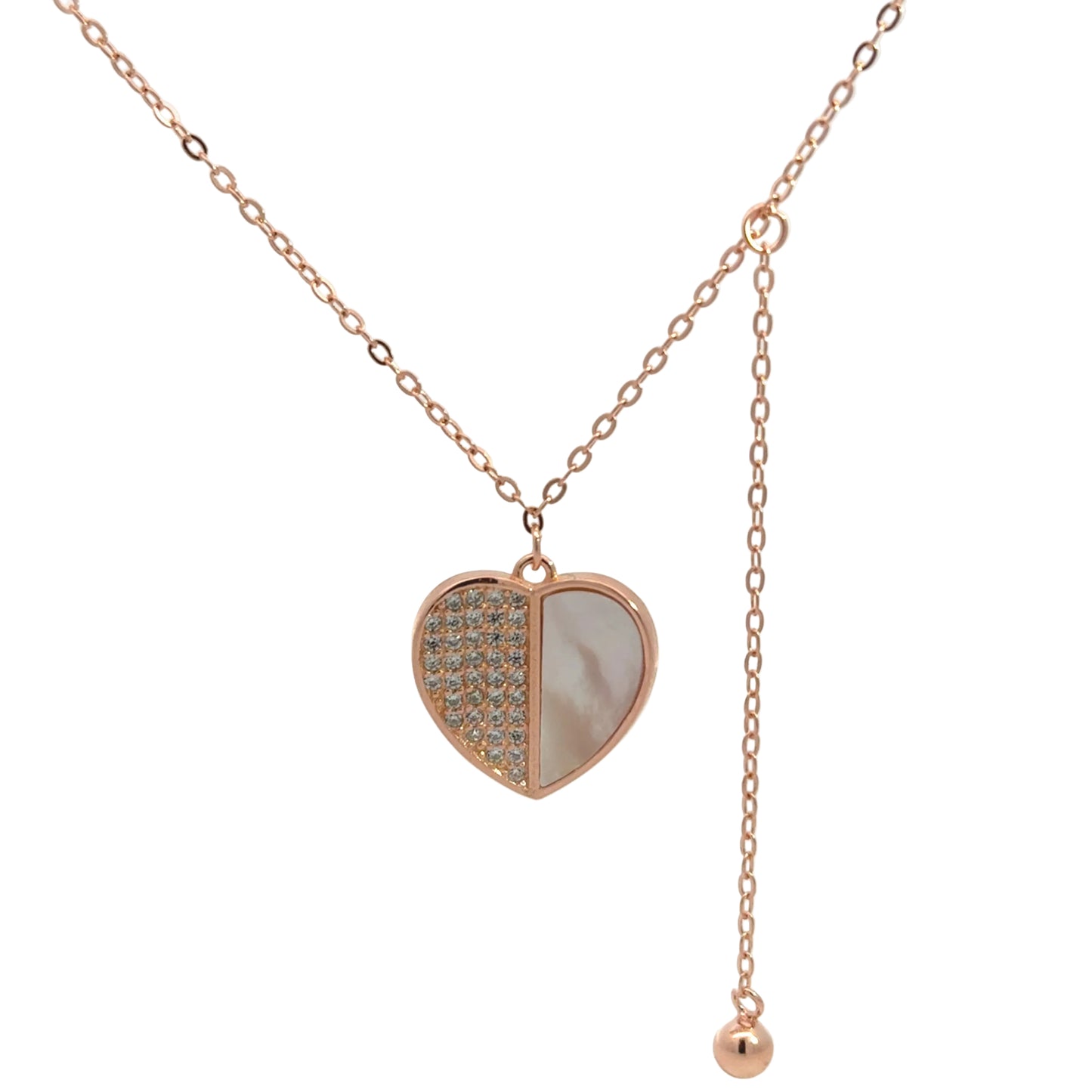 Heart Bent Pendant Necklace | 925 Silver