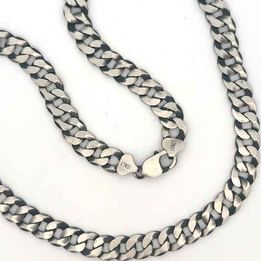Bold Silver-Tone Braided Curb Chain | Durable Statement Necklace
