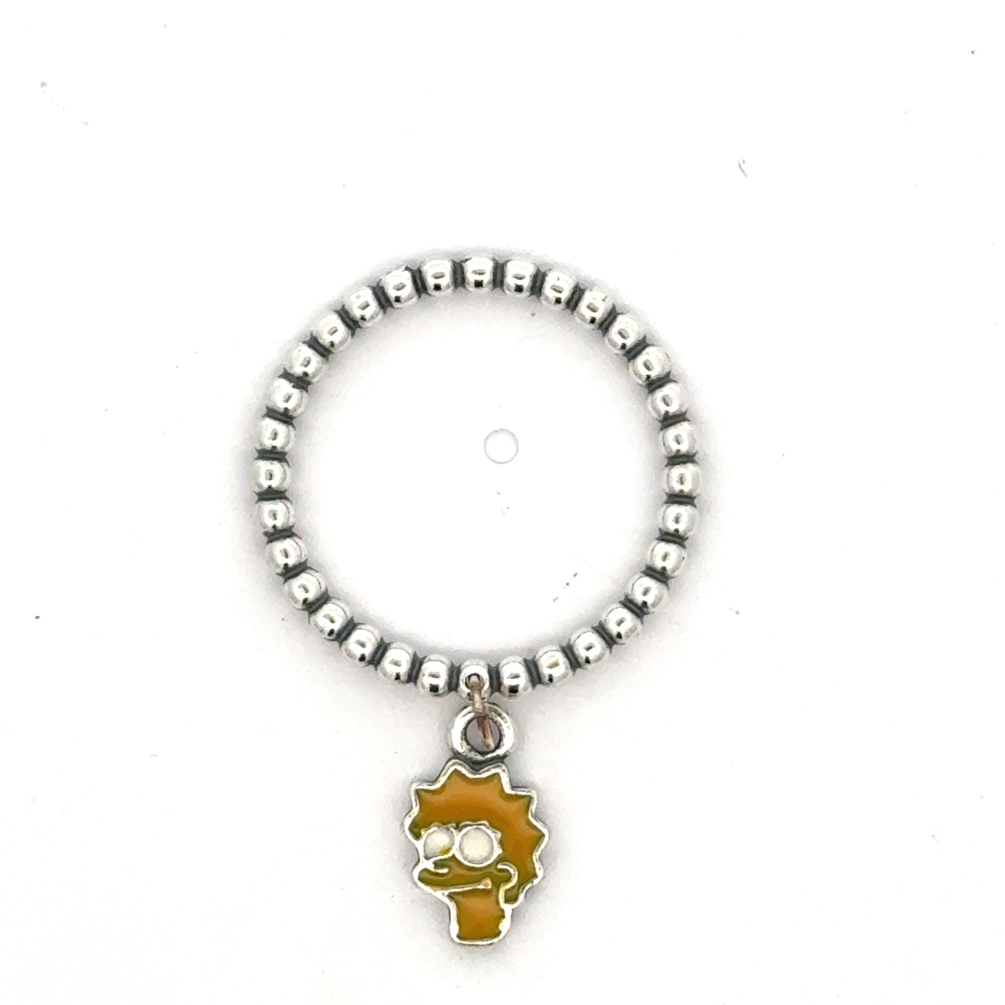 Charming Beaded Ring with Unique Pendant