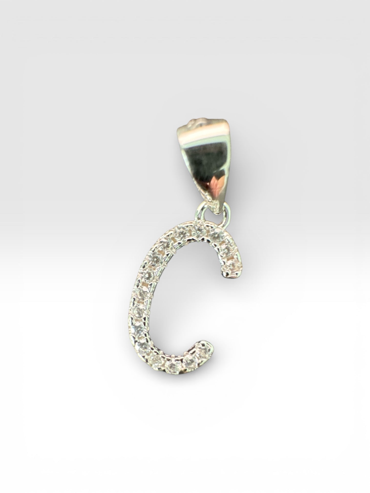 Petite Initial C Pendant | 925 Silver