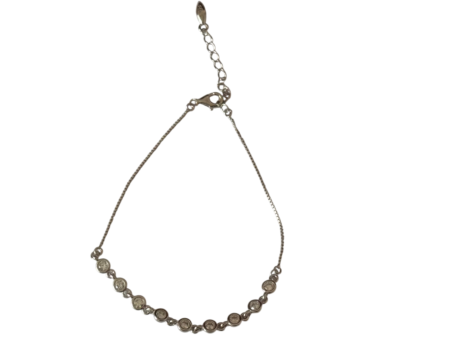 Round Bezel Tennis Bracelet | 925 Silver