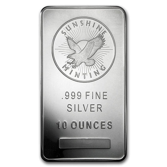 10 Oz Silver Bar Sunshine