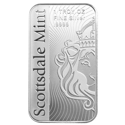 1 Oz Silver Bar Scottsdale Mint