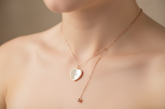 Heart Bent Pendant Necklace | 925 Silver