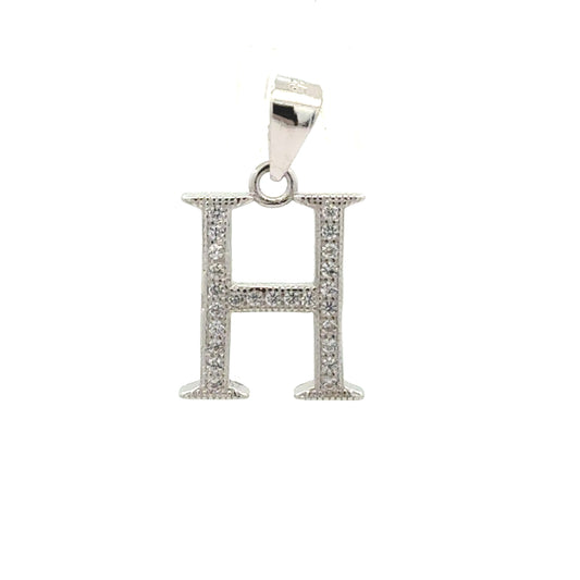 Elegant Silver Initial Pendant