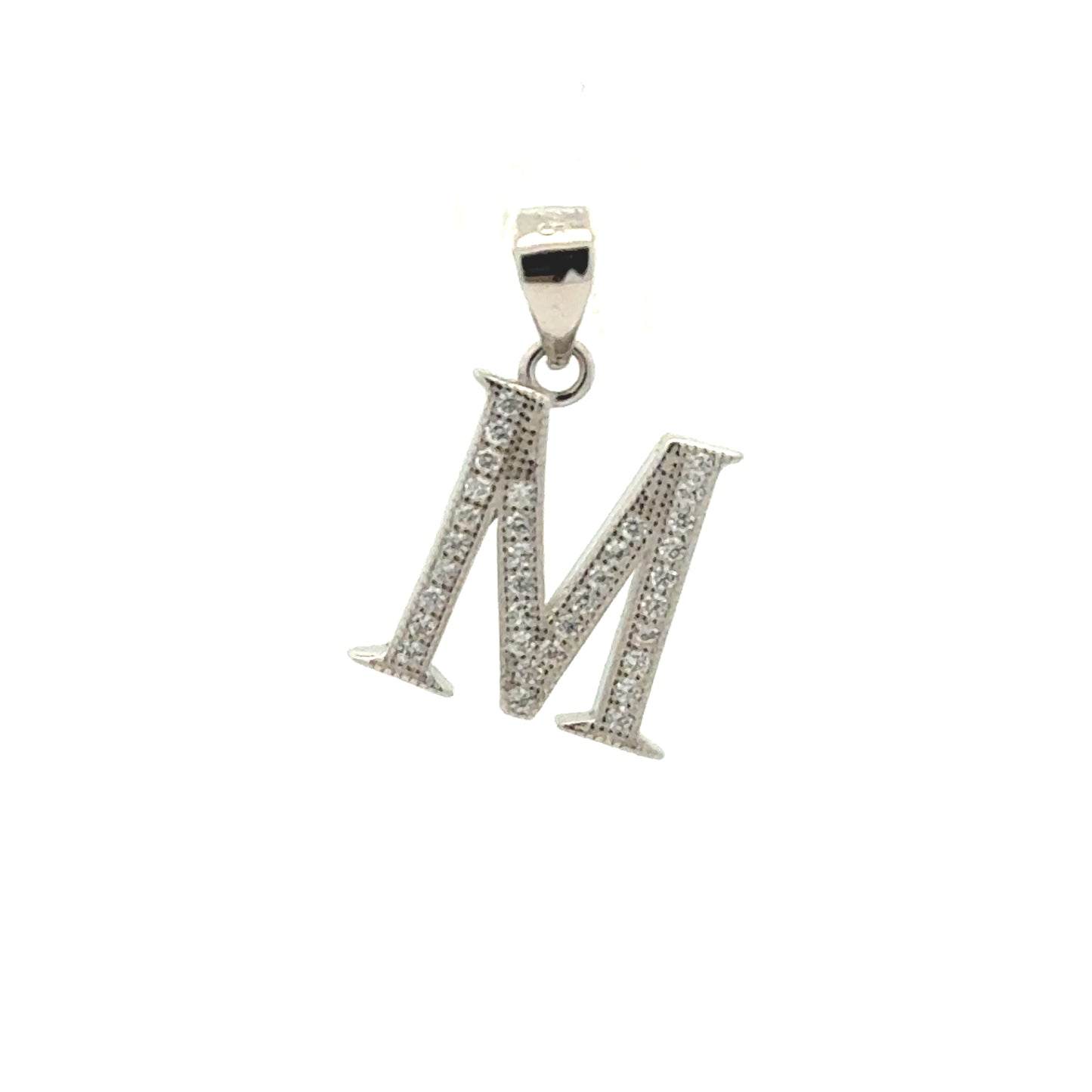 Elegant Initial Pendant in Silver
