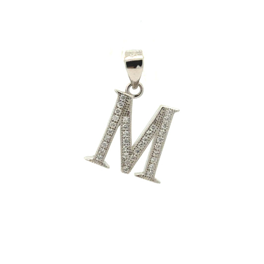 Elegant Initial Pendant in Silver
