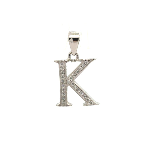 Elegant Initial K Pendant