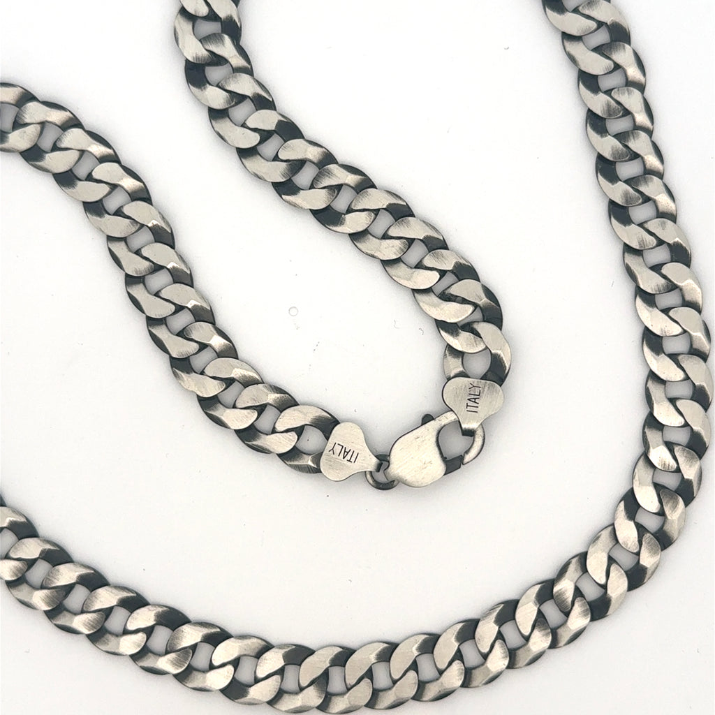 Bold Silver-Tone Braided Curb Chain | Durable Statement Necklace
