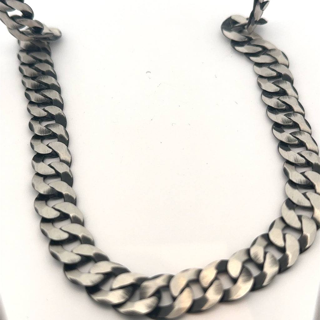Bold Silver-Tone Braided Curb Chain | Durable Statement Necklace