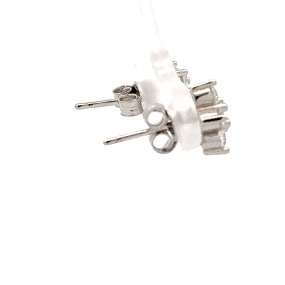 Stunning Star-Shaped Stud Earrings | Elegant Accent Stone Cluster Design