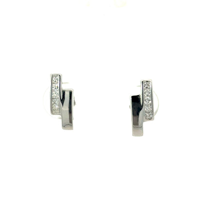 Sleek Crystal Earrings | Contemporary Design with Sparkling Accents
