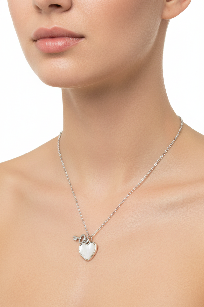 Heart to my key Pendant Necklace | 925 Silver
