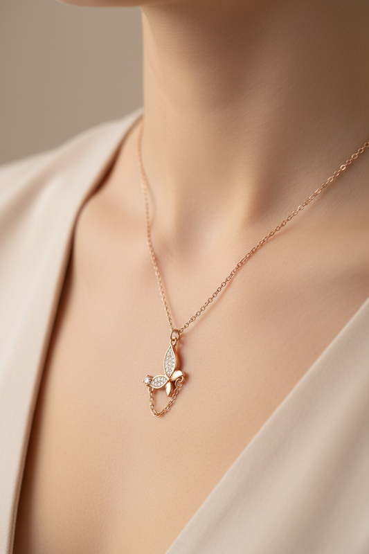 Butterfly Pendant Necklace | 925 Silver