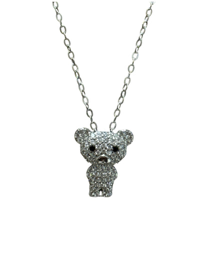 Noir Bear Necklace | 925 Silver