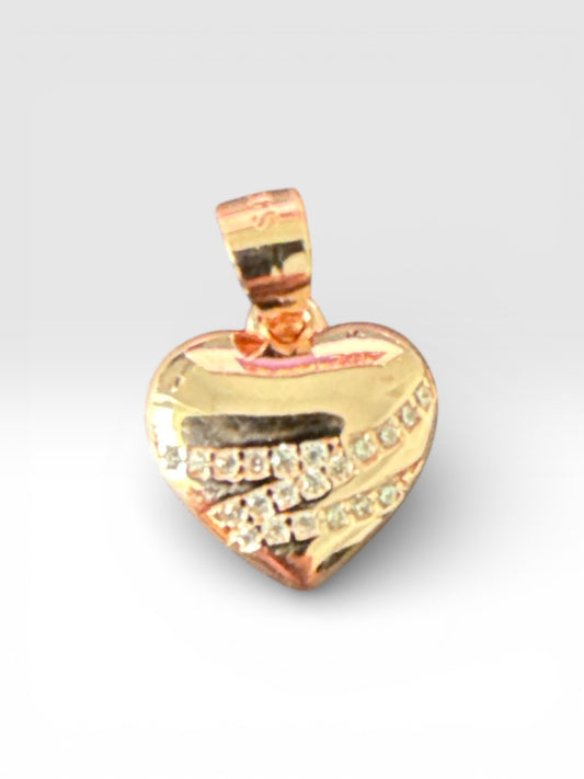 Ribbon Heart Pendant | 925 Silver