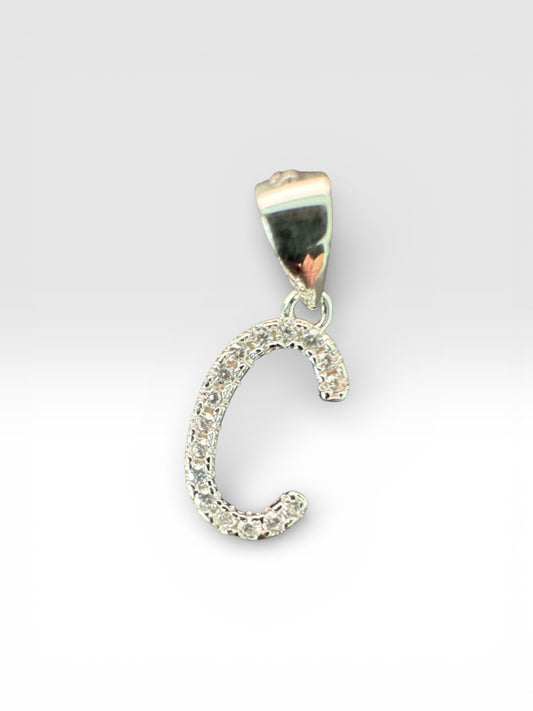 Petite Initial C Pendant | 925 Silver