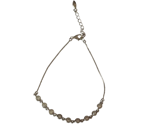 Round Bezel Tennis Bracelet | 925 Silver