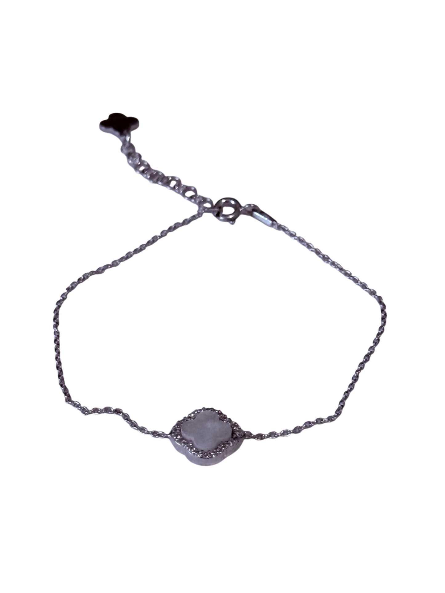 Obsidian Clover Bracelet | 925 Silver